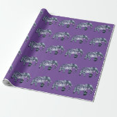 Dierenwelzijn - Elephant Silhouette Fractal 2 Cadeaupapier (Uitgerold)
