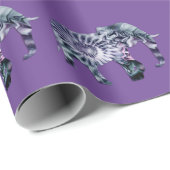 Dierenwelzijn - Elephant Silhouette Fractal 2 Cadeaupapier (Rol Hoek)