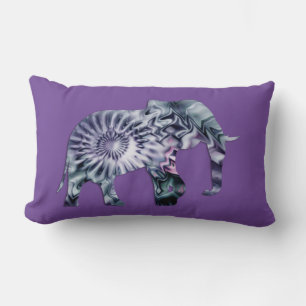 Dierenwelzijn - Elephant Silhouette Fractal 2 Kussen