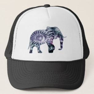 Dierenwelzijn - Elephant Silhouette Fractal 2 Trucker Pet
