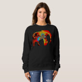Dierenwelzijn Elephant Silhouette Pattern Fillin Trui (Voorkant volledig)