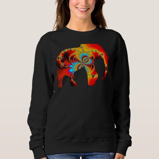 Dierenwelzijn Elephant Silhouette Pattern Fillin Trui (Voorkant)