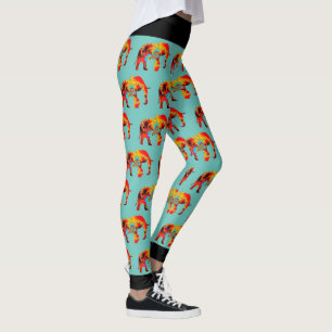 Dierenwelzijn - Olifant Silhouet Fractal 1 Leggings