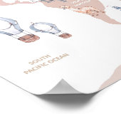 Dierenwereldkaart, Kinderkamer Muurdecoratie Poster (Hoek)