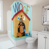 Dierenwiet in Doghouse Puppy Douchegordijn (In situ)