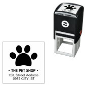 dierenwinkel | Huisdierenbedrijf | Paw rubber stem Zelfinktende Stempel (In situ)