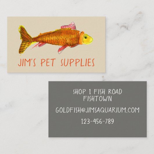 Dierenwinkel, huisdierenwinkels benodigdheden visitekaartje (Voorkant / Achterkant)