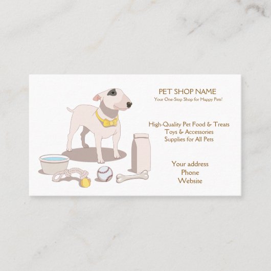  dierenwinkel visitekaartje (Voorkant)