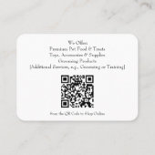  dierenwinkel Visitekaartje speels ontwerp (Achterkant)