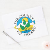 Dierenzegel van Fresno Ronde Sticker (Envelop)