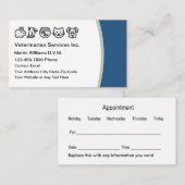 Dierenziekenhuis afspraak Visitekaartjes (Voorkant / Achterkant)