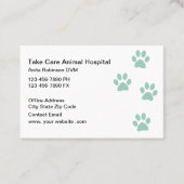 Dierenziekenhuis Dierenarts Afspraakkaarten Afsprakenkaartje (Voorkant)