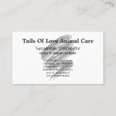 Dierenzorg Voeg uw verticale foto toe aan de maats Visitekaartje (Achterkant)