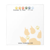 Dierenzorg voor meerkleurige poten notitieblok (Voorkant)