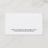 Diergedragsgezinshoofd/PERSONALIZE Visitekaartje (Achterkant)