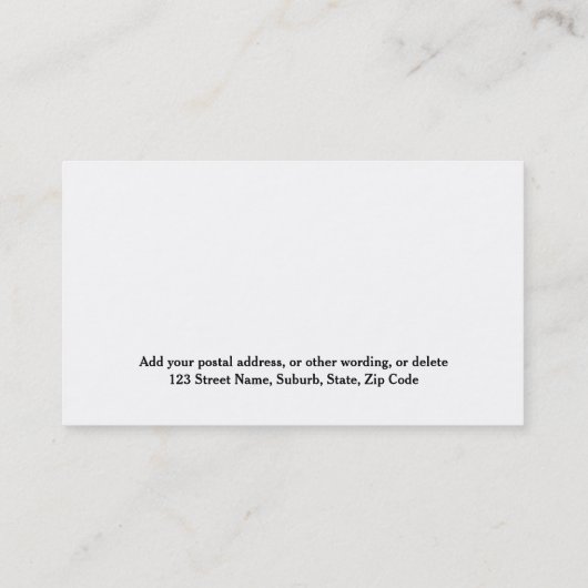 Diergedragsgezinshoofd/PERSONALIZE Visitekaartje (Achterkant)