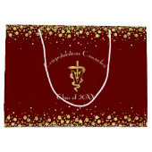 Diergeneeskunde Afstudeerdag Rood Goud Groot Cadeauzakje (Achterkant)