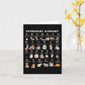 Diergeneeskunde Alfabet Dierenarts Verpleegkundige Kaart (Gele Bloem)