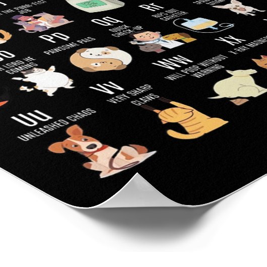 Diergeneeskunde Alfabet Dierenarts Verpleegkundige Poster (Hoek)