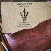 Diergeneeskunde Asclepius Vet Elegant Rubberstempel