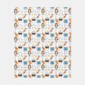 Diergeneeskunde Dierenarts Medisch DMV Patroon Fleece Deken (Voorkant)