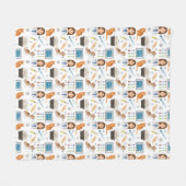 Diergeneeskunde Dierenarts Medisch DMV Patroon Fleece Deken (Voorkant (Horizontaal))