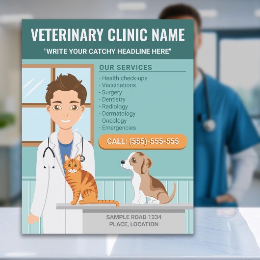 Diergeneeskunde Dierenartsenkliniek Dokter Dierenv Flyer