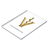 Diergeneeskunde Goud V Elegante Vet Asclepius Notitieboek (Linkerzijde)