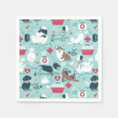 Diergeneeskunde, honden en katten vrienden servet (Voorkant)