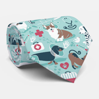 Diergeneeskunde, honden en katten vrienden stropdas