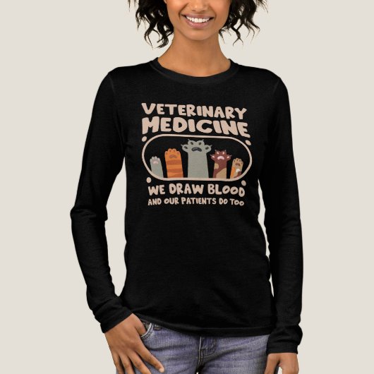 Diergeneeskunde leuk huisdier Tri-Blend shirt (Voorkant)