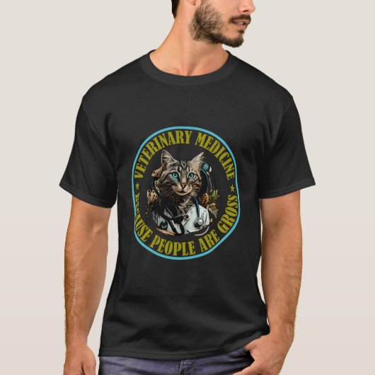 Diergeneeskunde omdat mensen vies zijn t-shirt (Voorkant)