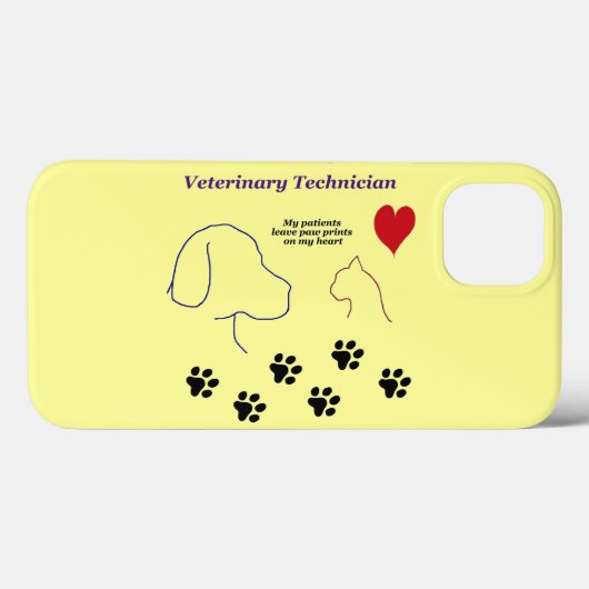 Diergeneeskundig Technicus - Pootafdrukken in mijn Case-Mate iPhone Case (Achterkant (horizontaal))