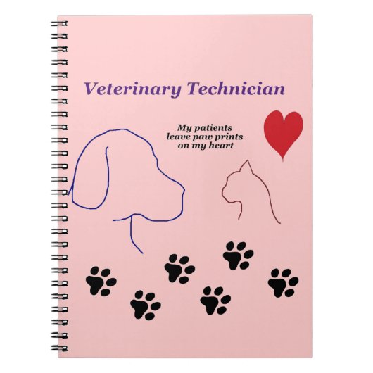 Diergeneeskundig Technicus - Pootafdrukken in mijn Notitieboek (Voorkant)
