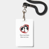 Diergeneeskundig Thema Personeelsnaam ID Badges (Voorzijde met lanyard)