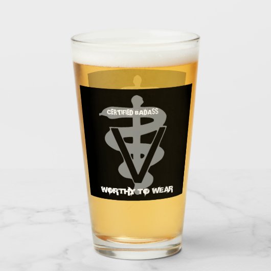 Diergeneeskundige Gecertificeerde badpas - Draag Glas (Voorkant gevuld)