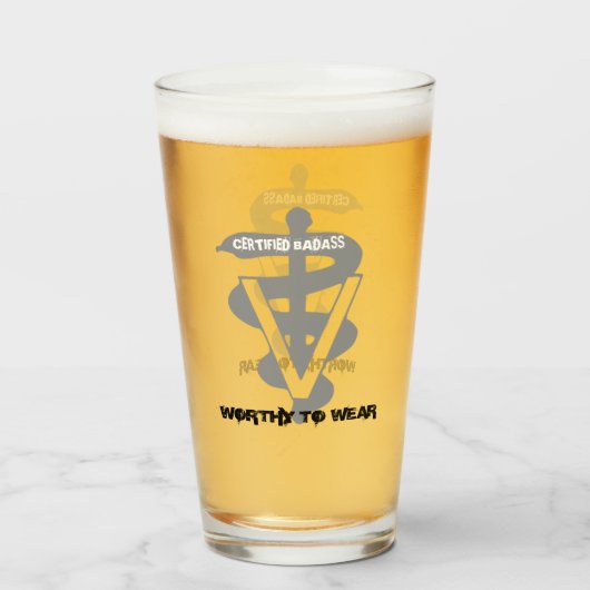 Diergeneeskundige Gecertificeerde badpas - Draag Glas (Voorkant gevuld)