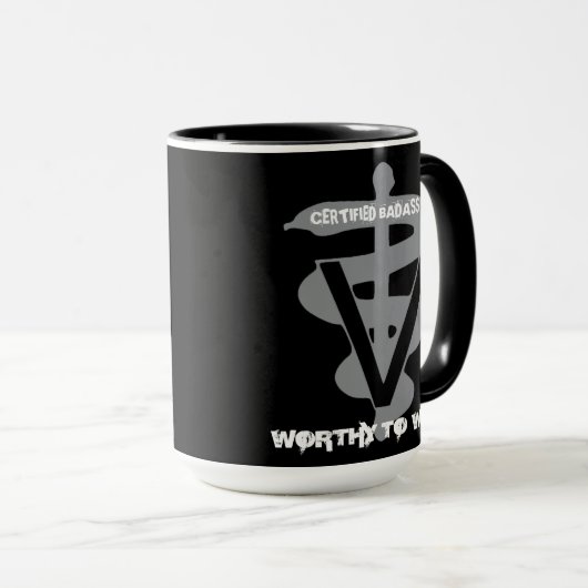 Diergeneeskundige Gecertificeerde badpas - Draag Mok (Voorkant rechts)