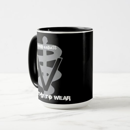 Diergeneeskundige Gecertificeerde badpas - Draag Mok (Voorkant links)