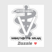 Diergeneeskundige Gecertificeerde badpas - Draag Sticker (Vel)