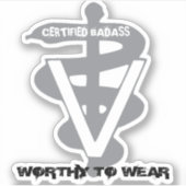 Diergeneeskundige Gecertificeerde badpas - Draag Sticker (Voorkant)