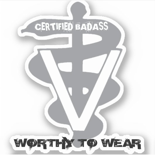 Diergeneeskundige Gecertificeerde badpas - Draag Sticker (Voorkant)