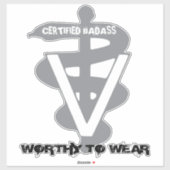 Diergeneeskundige Gecertificeerde badpas - Draag Sticker (Vel)