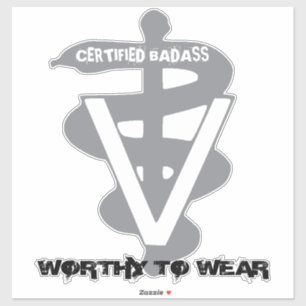 Diergeneeskundige Gecertificeerde badpas - Draag Sticker