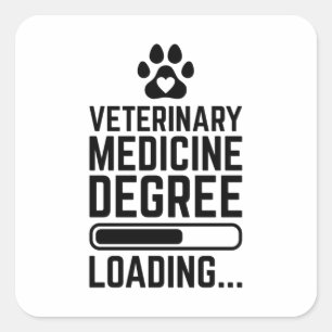 Diergeneeskundige graden Laden Vierkante Sticker