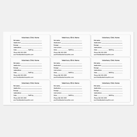 Diergeneesmiddelen Etiket – Groot & Waterdicht Labels (Vel)