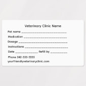 Diergeneesmiddelen Etiket – Groot & Waterdicht Labels (Design 2)