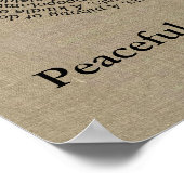 Diergroepnamen/vreedzame coëxistentie Faux Linen Poster (Hoek)