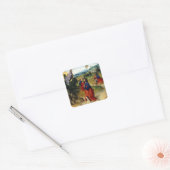 Dierick Bouts the Elder Moses and the Burning Stru Vierkante Sticker (Envelop)