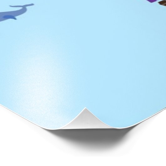 dierkaart van de wereld foto afdruk (Hoek)